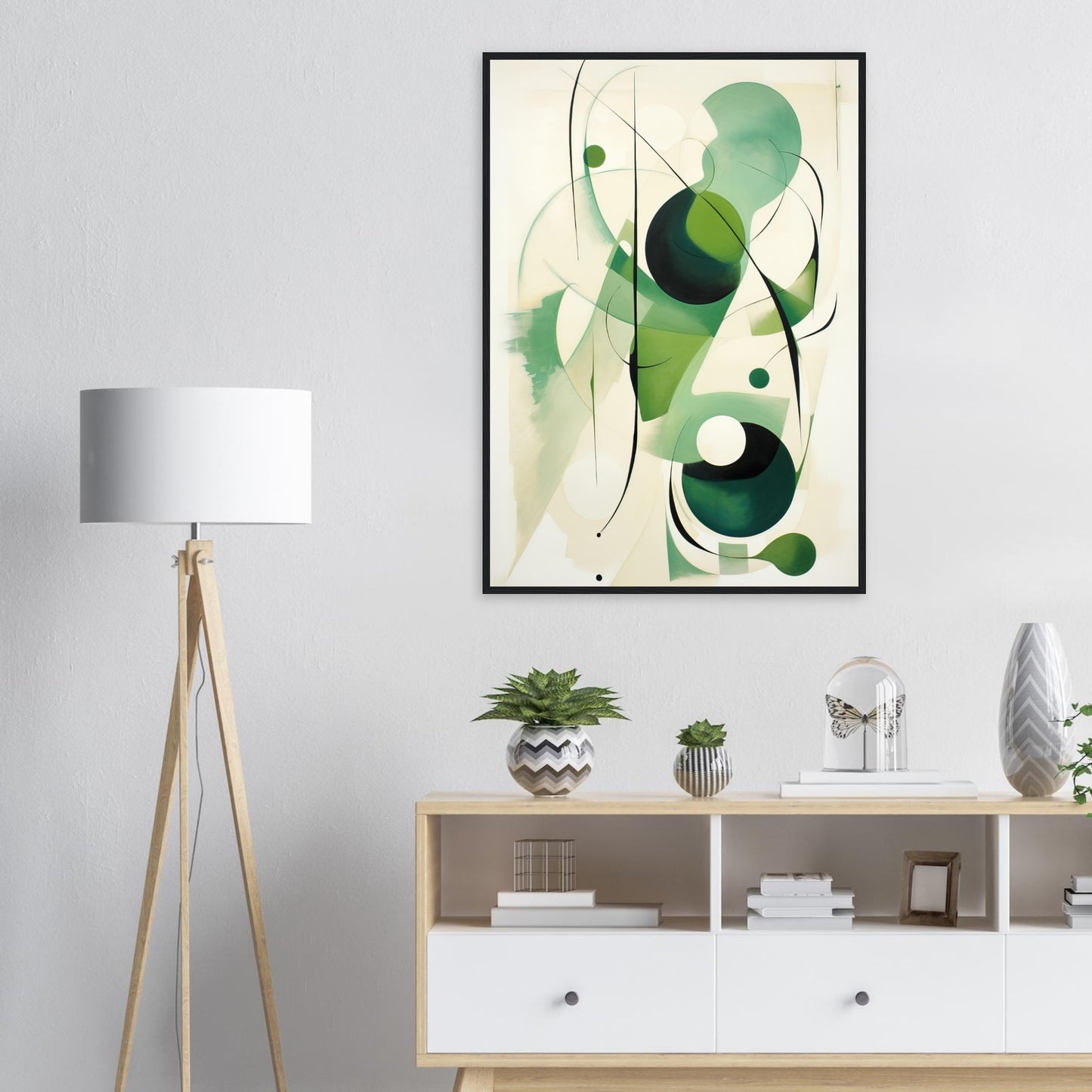 Green Bubble, Poster mit Holzrahmen - Stiers Beste