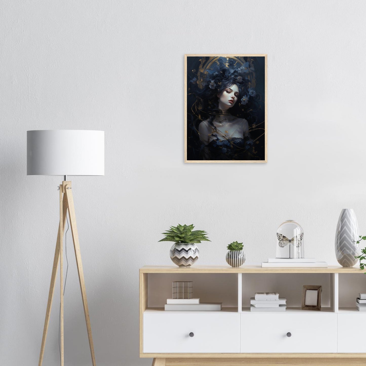 Lady Clock, Poster mit Holzrahmen - Stiers Beste