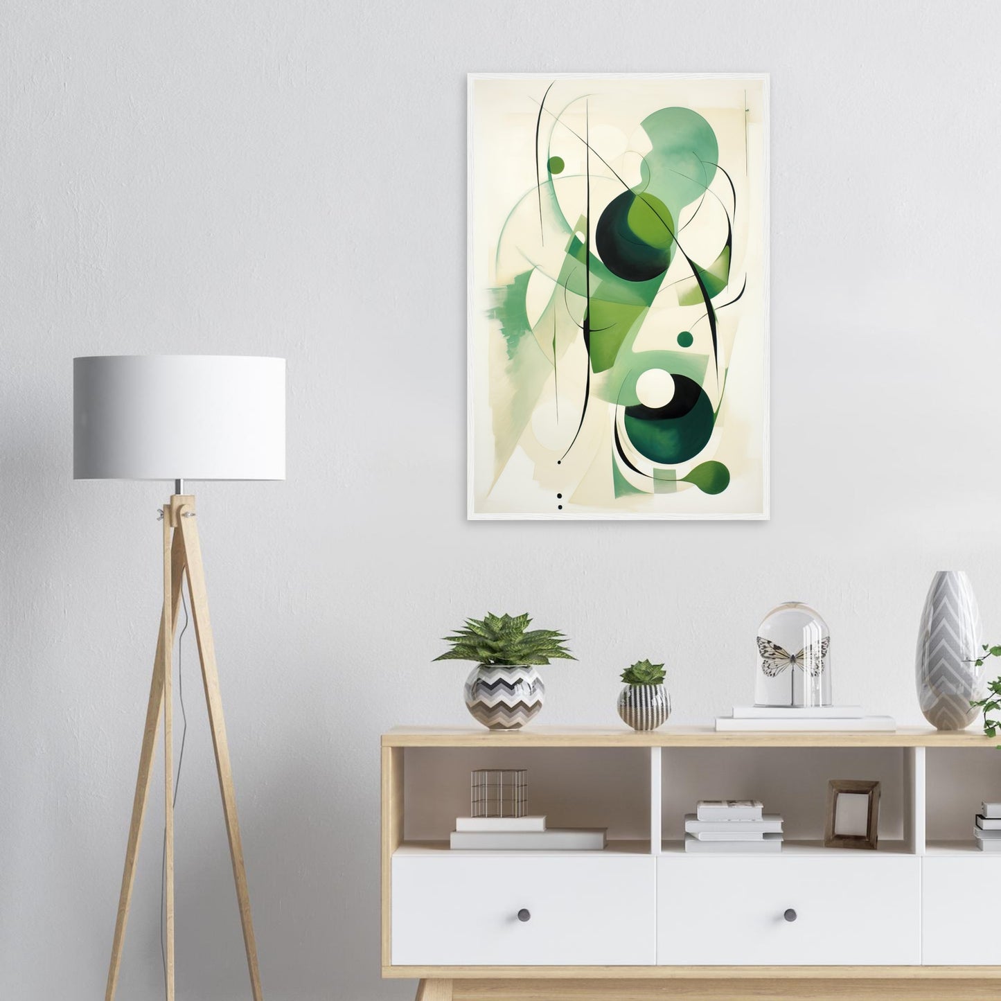 Green Bubble, Poster mit Holzrahmen - Stiers Beste