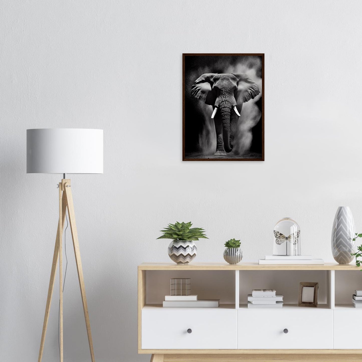 Die Essenz des Elefanten, Poster mit Holzrahmen - Stiersbeste