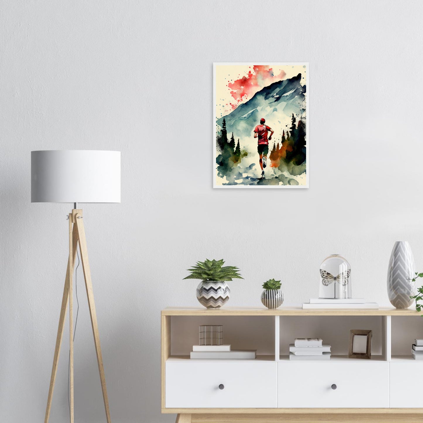 Nature Run, Poster mit Holzrahmen - Stiersbeste