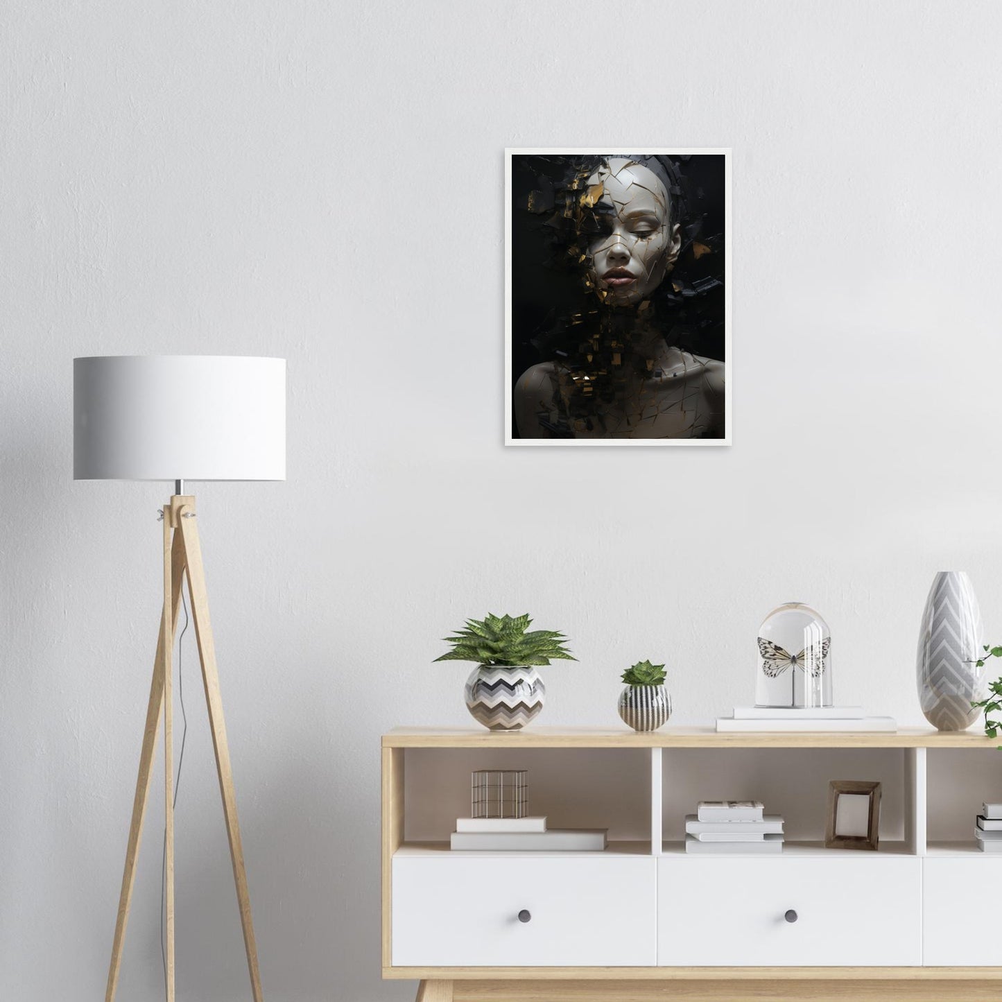 Fragmentiert, Poster mit Holzrahmen - Stiers Beste
