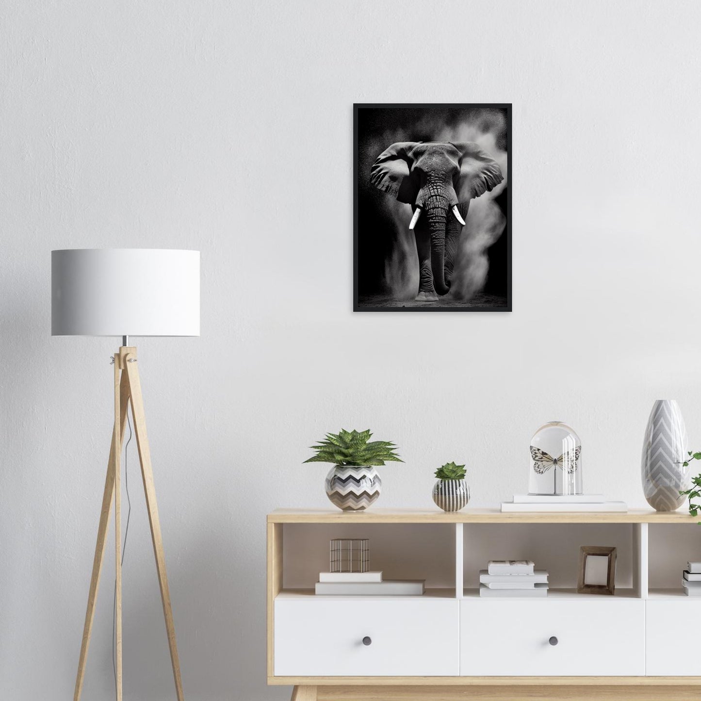Die Essenz des Elefanten, Poster mit Holzrahmen - Stiersbeste