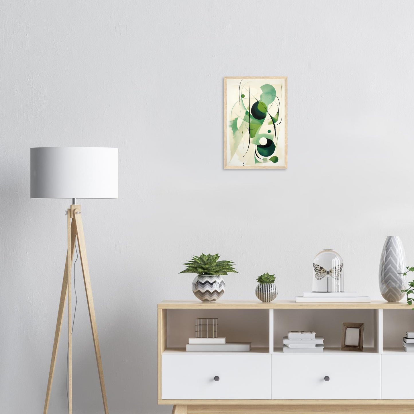 Green Bubble, Poster mit Holzrahmen - Stiers Beste