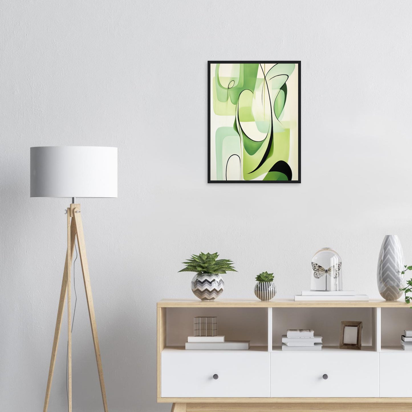 Grüne Symphonie, Poster mit Holzrahmen - Stiers Beste
