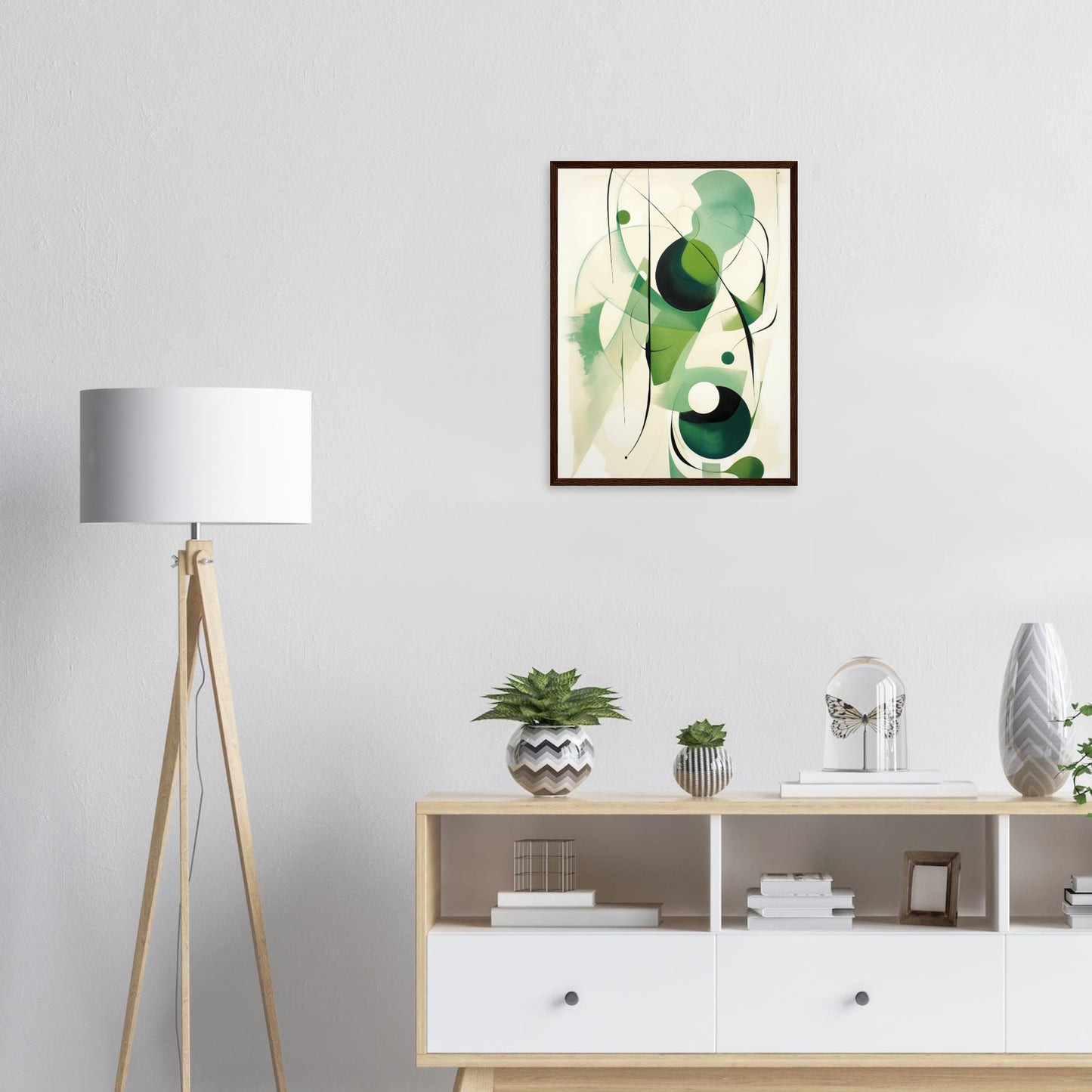 Green Bubble, Poster mit Holzrahmen - Stiers Beste