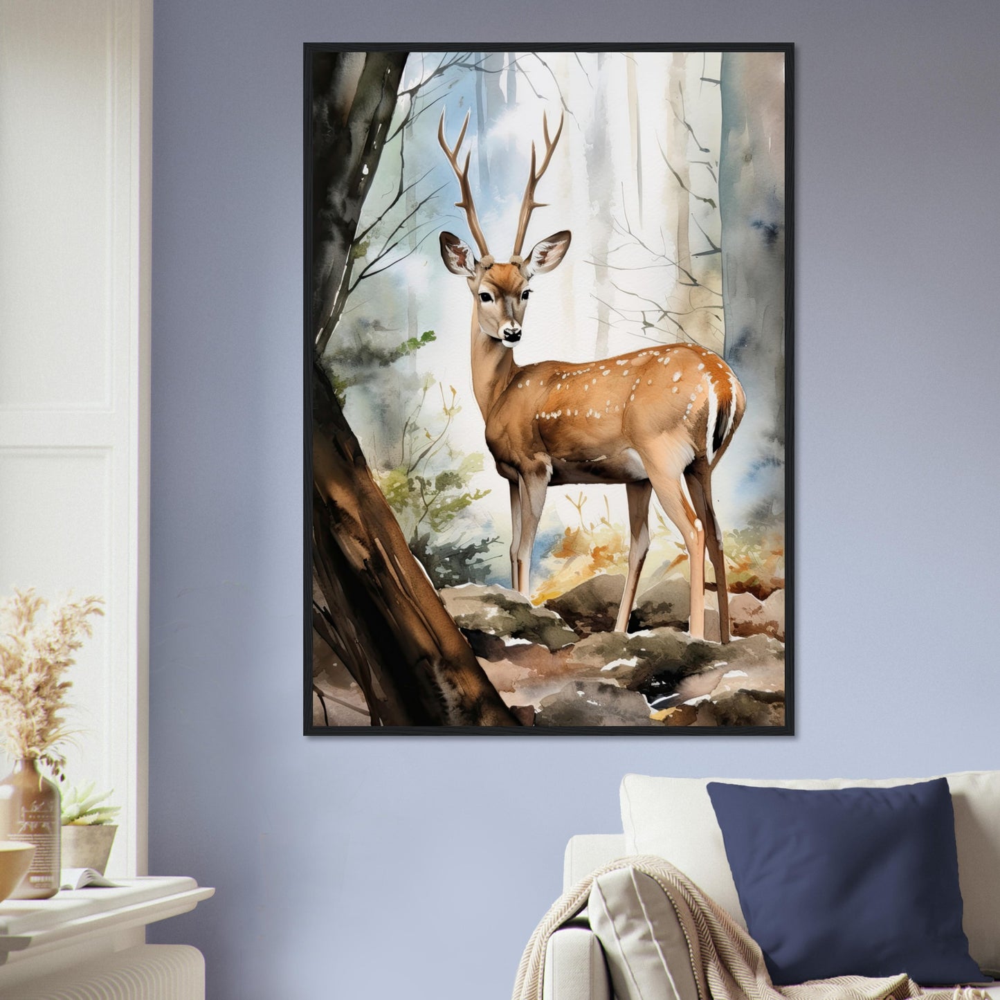 Echos der Natur, Poster mit Holzrahmen - Stiersbeste