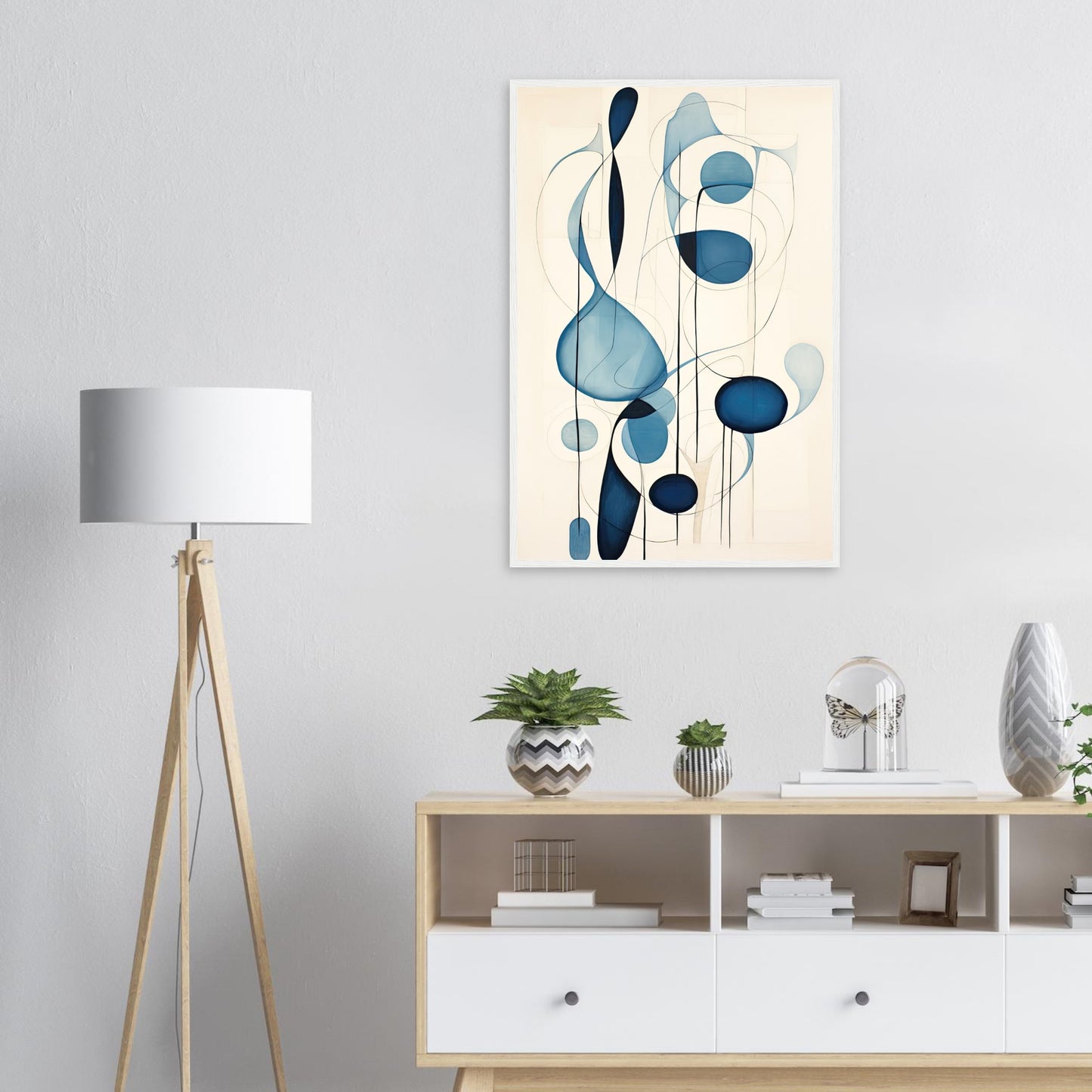 Blue Tear, Poster mit Holzrahmen - Stiers Beste