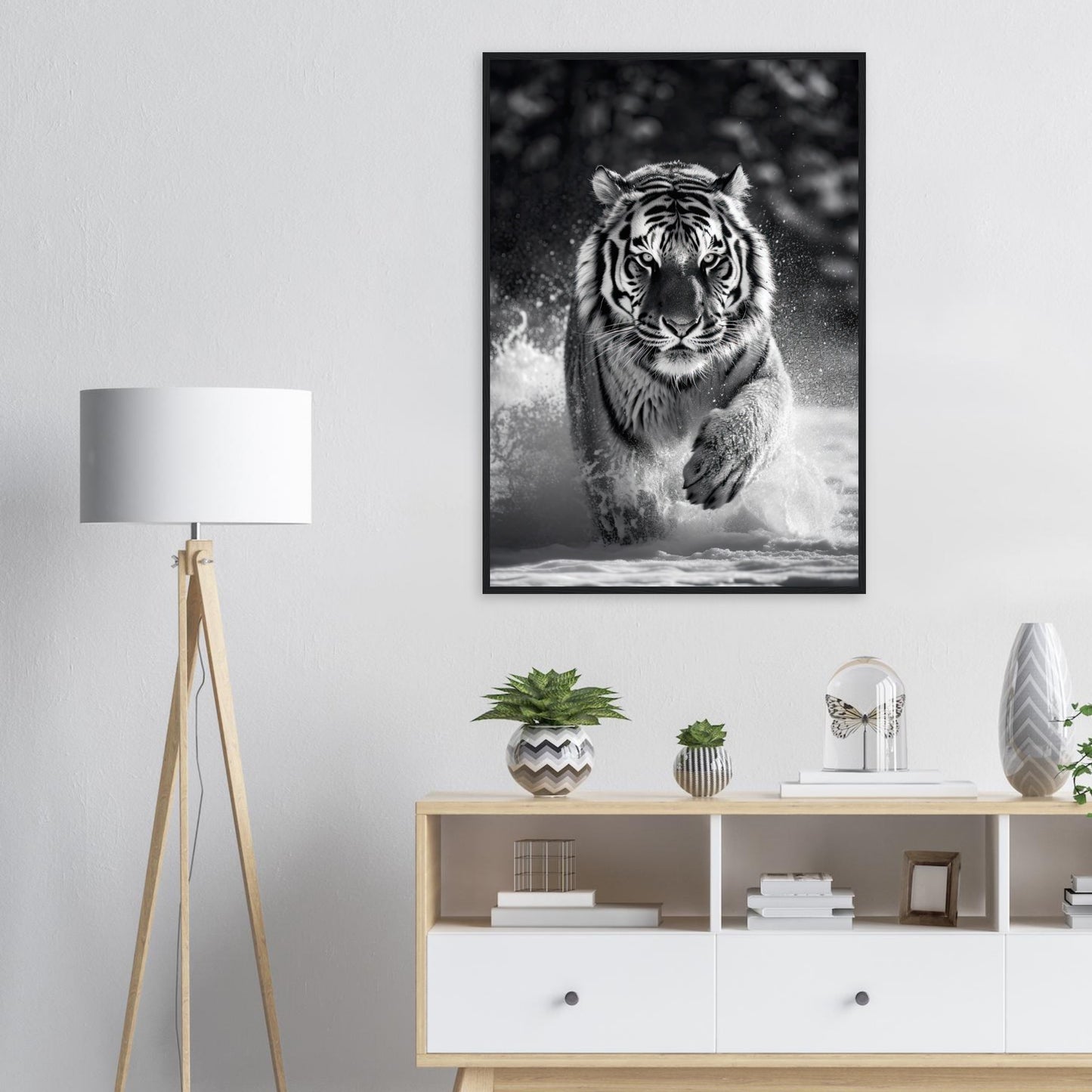 Eisige Wildnis, Poster mit Holzrahmen - Stiersbeste
