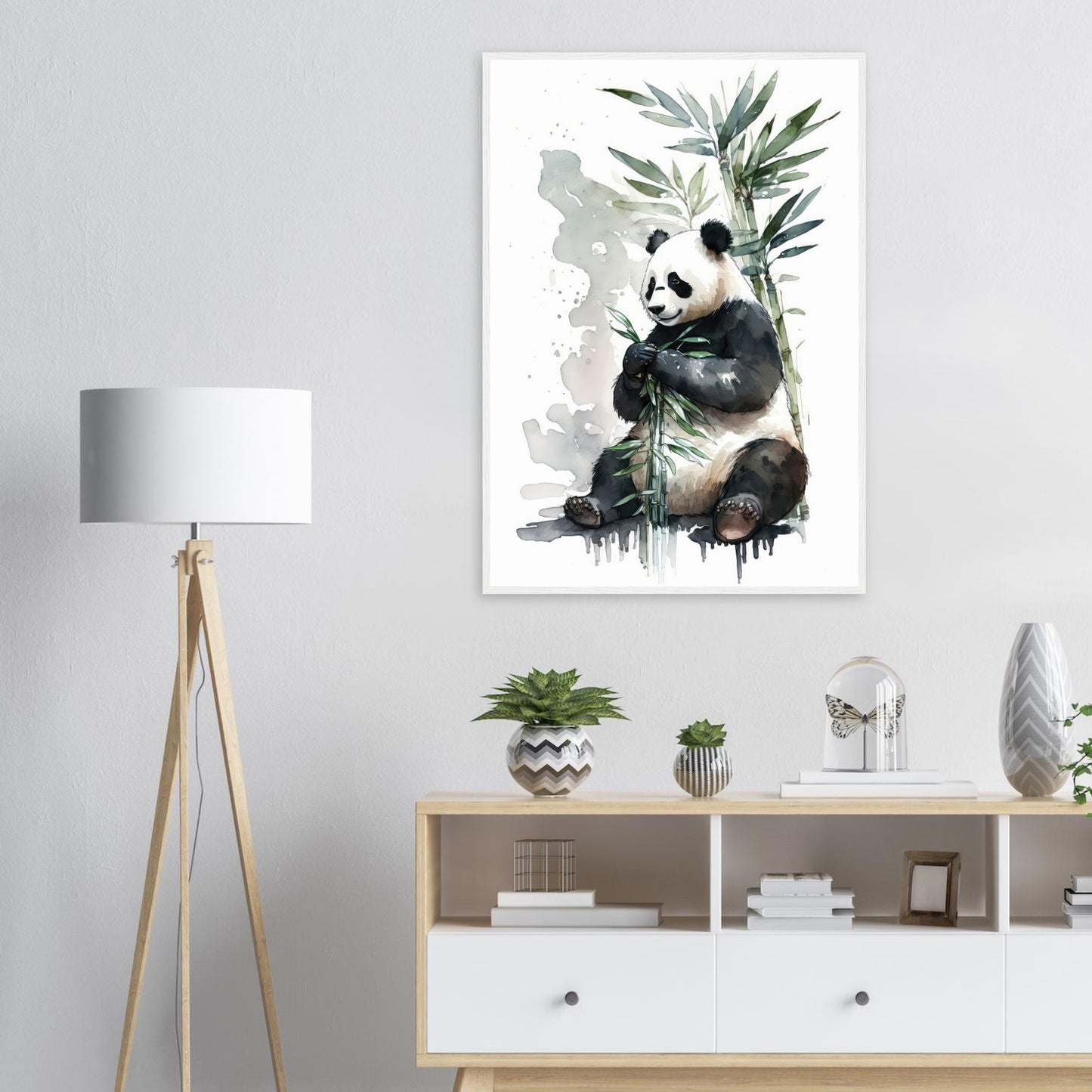 Happy Eating, Poster mit Holzrahmen - Stiersbeste