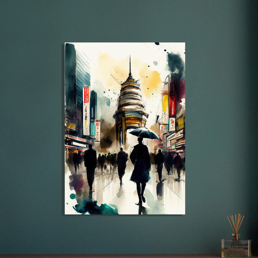 Tokyo Rush Hour, Aluminiumdruck - Stiersbeste