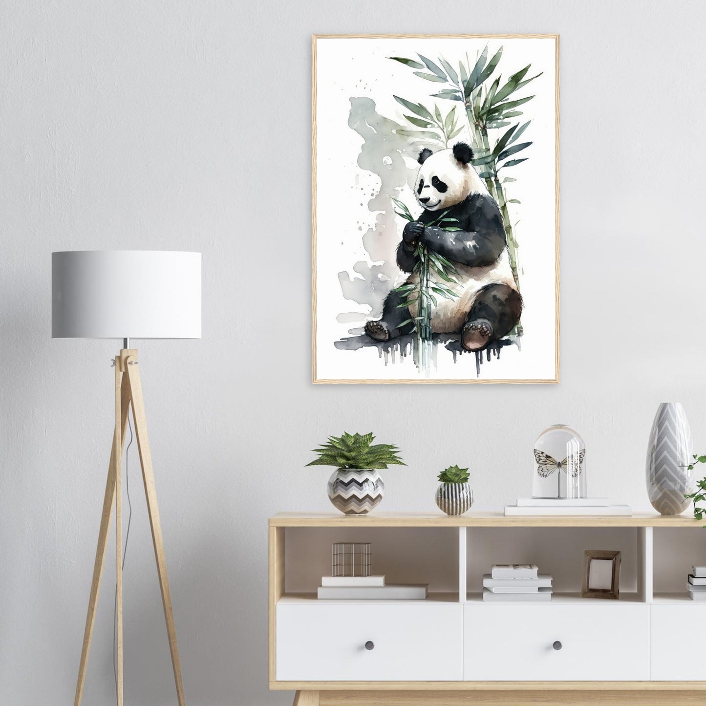 Happy Eating, Poster mit Holzrahmen - Stiersbeste