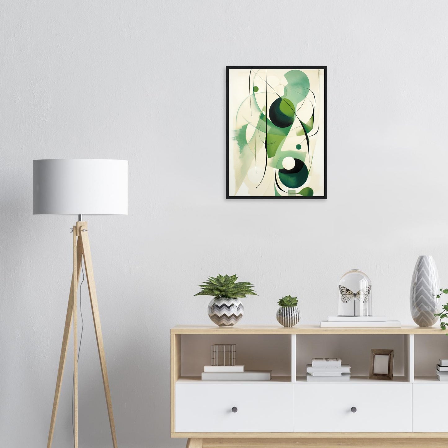 Green Bubble, Poster mit Holzrahmen - Stiers Beste