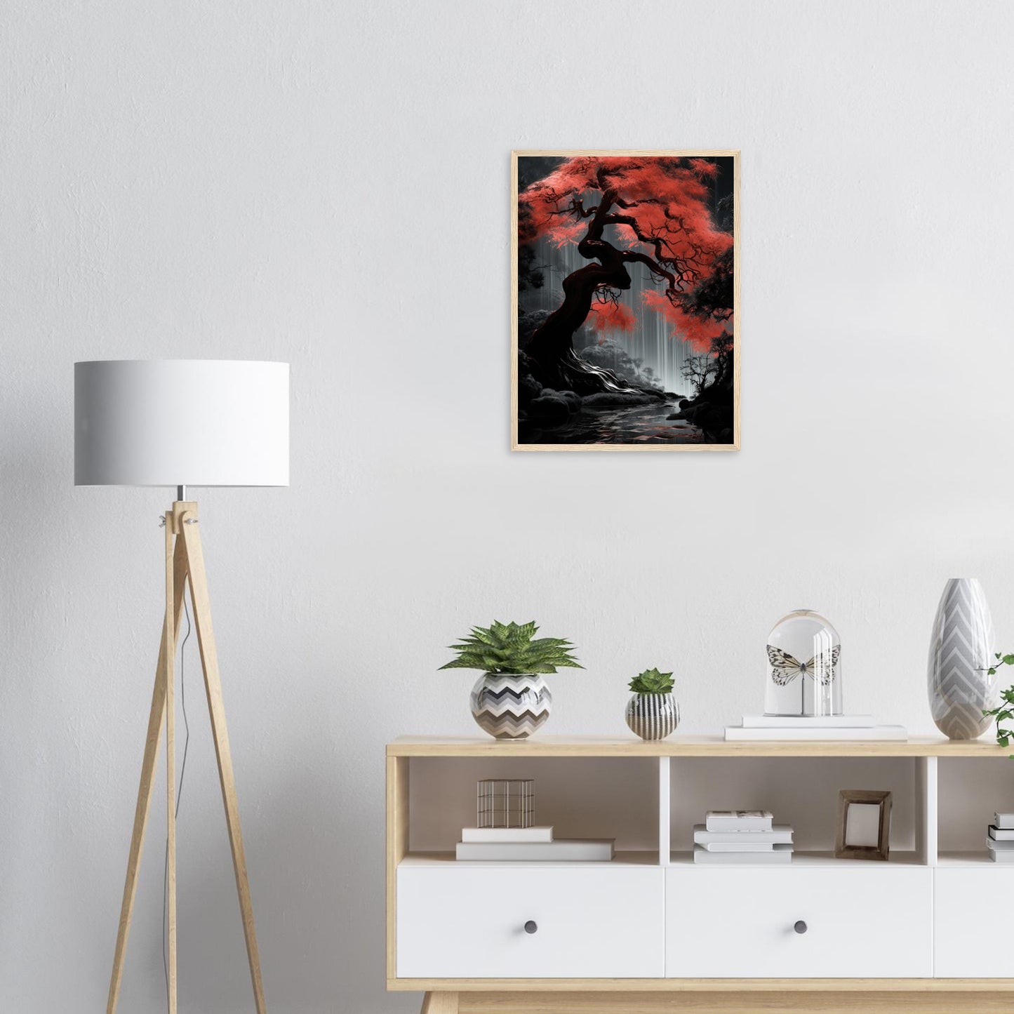 Kirschblütenfeuer, Poster mit Holzrahmen - Stiersbeste