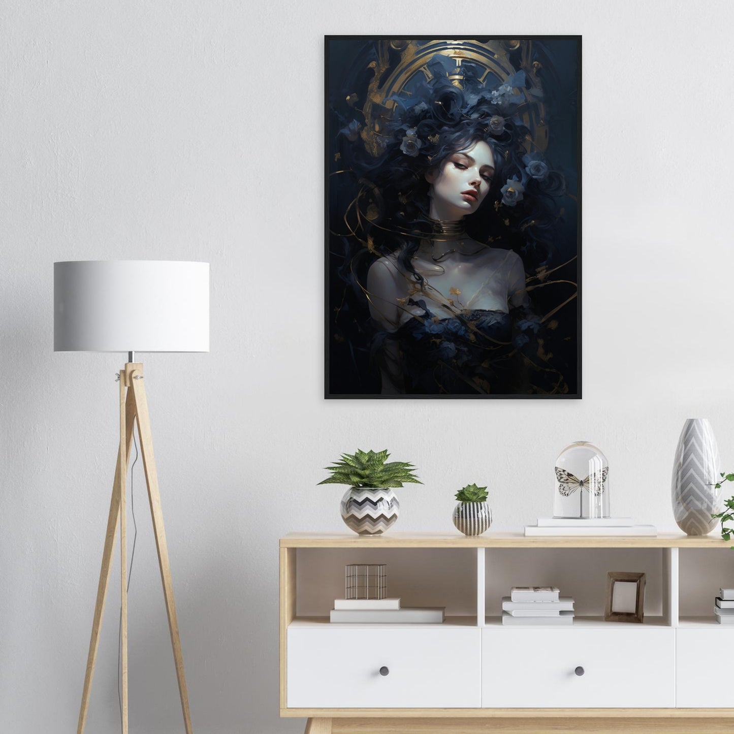 Lady Clock, Poster mit Holzrahmen - Stiers Beste