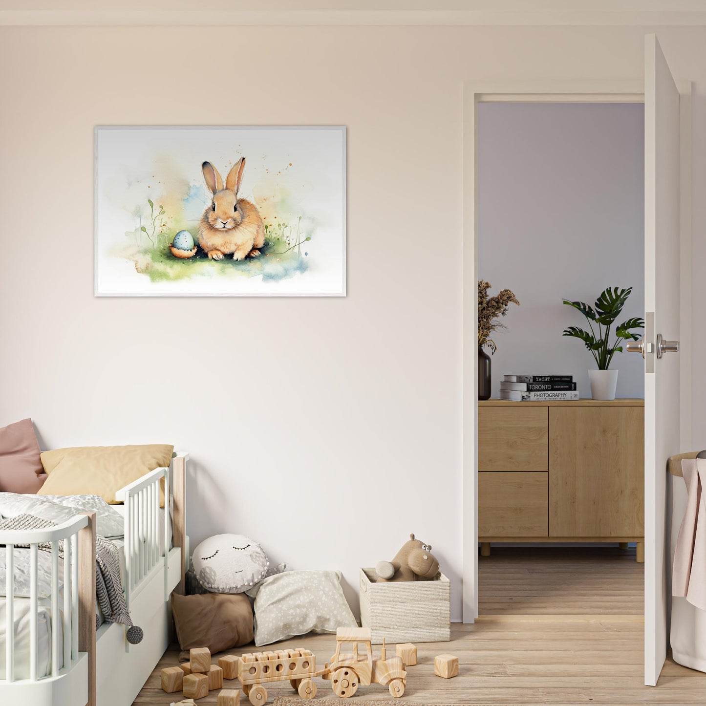 Hoppel's Abenteuerland, Poster mit Holzrahmen - Stiersbeste