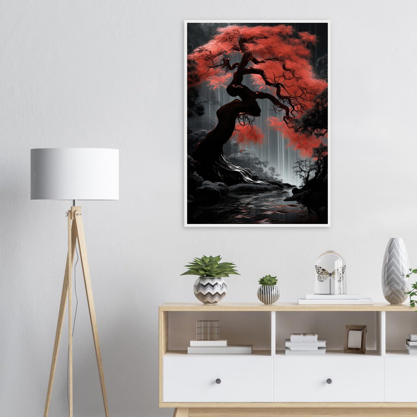 Kirschblütenfeuer, Poster mit Holzrahmen - Stiersbeste