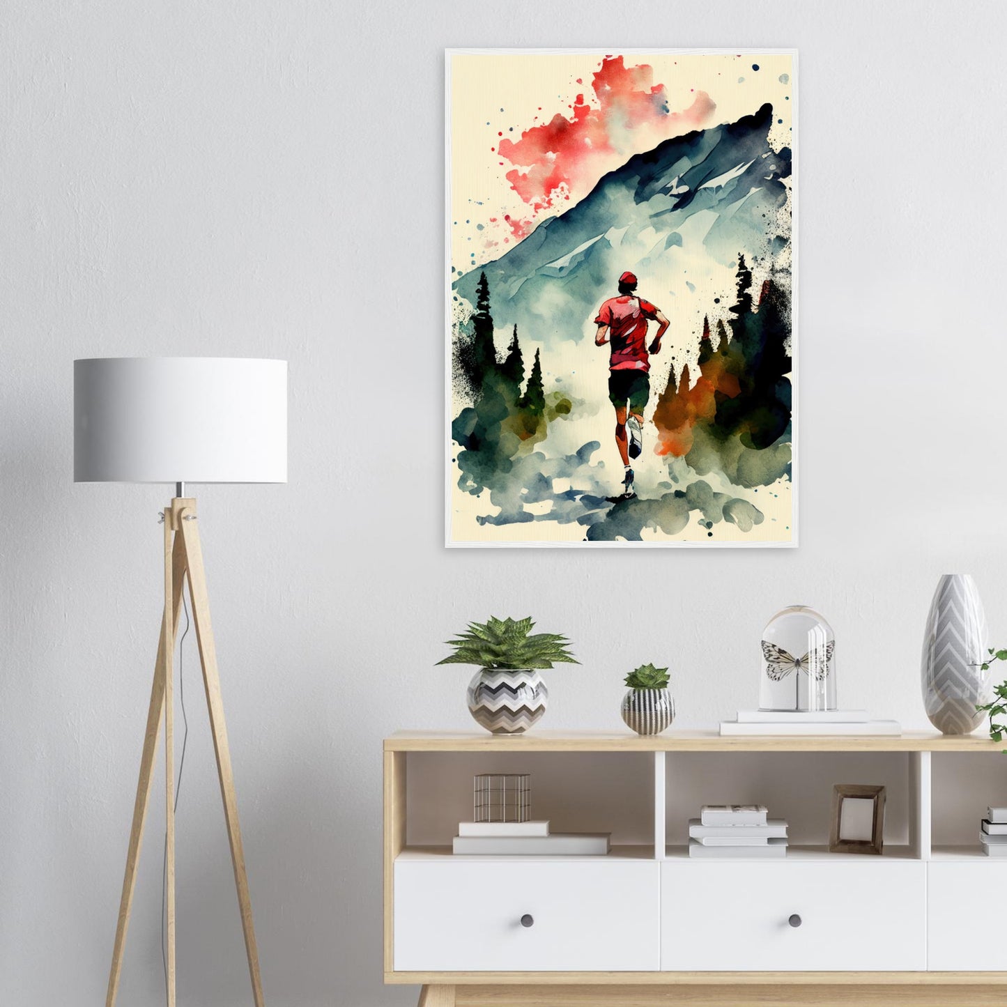 Nature Run, Poster mit Holzrahmen - Stiersbeste