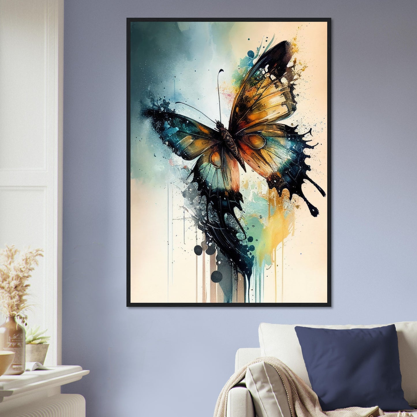 Magical Butterfly, Poster mit Holzrahmen - Stiersbeste