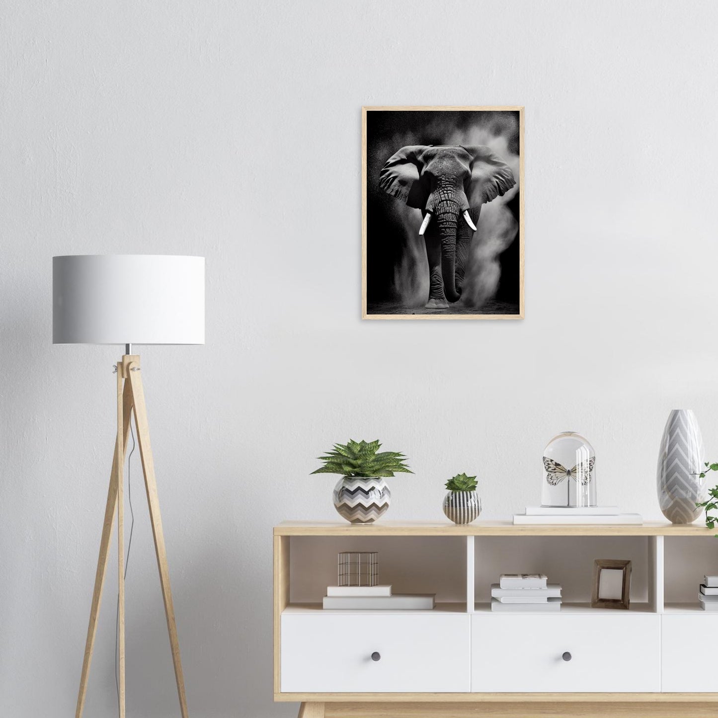 Die Essenz des Elefanten, Poster mit Holzrahmen - Stiersbeste
