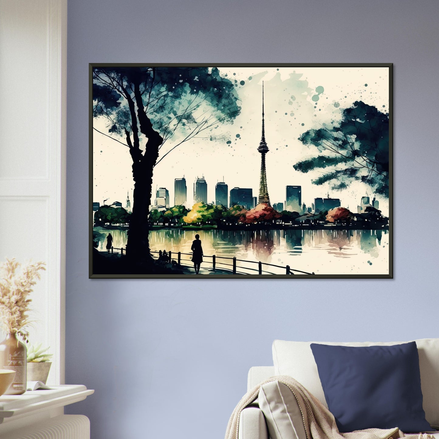 Ruhiges Tokyo, Poster mit Alurahmen - Stiersbeste