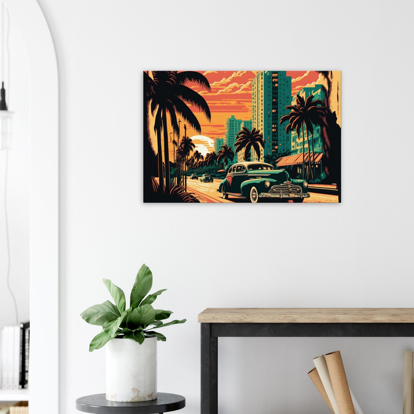 Retro Miami, Leinwanddruck - Stiersbeste