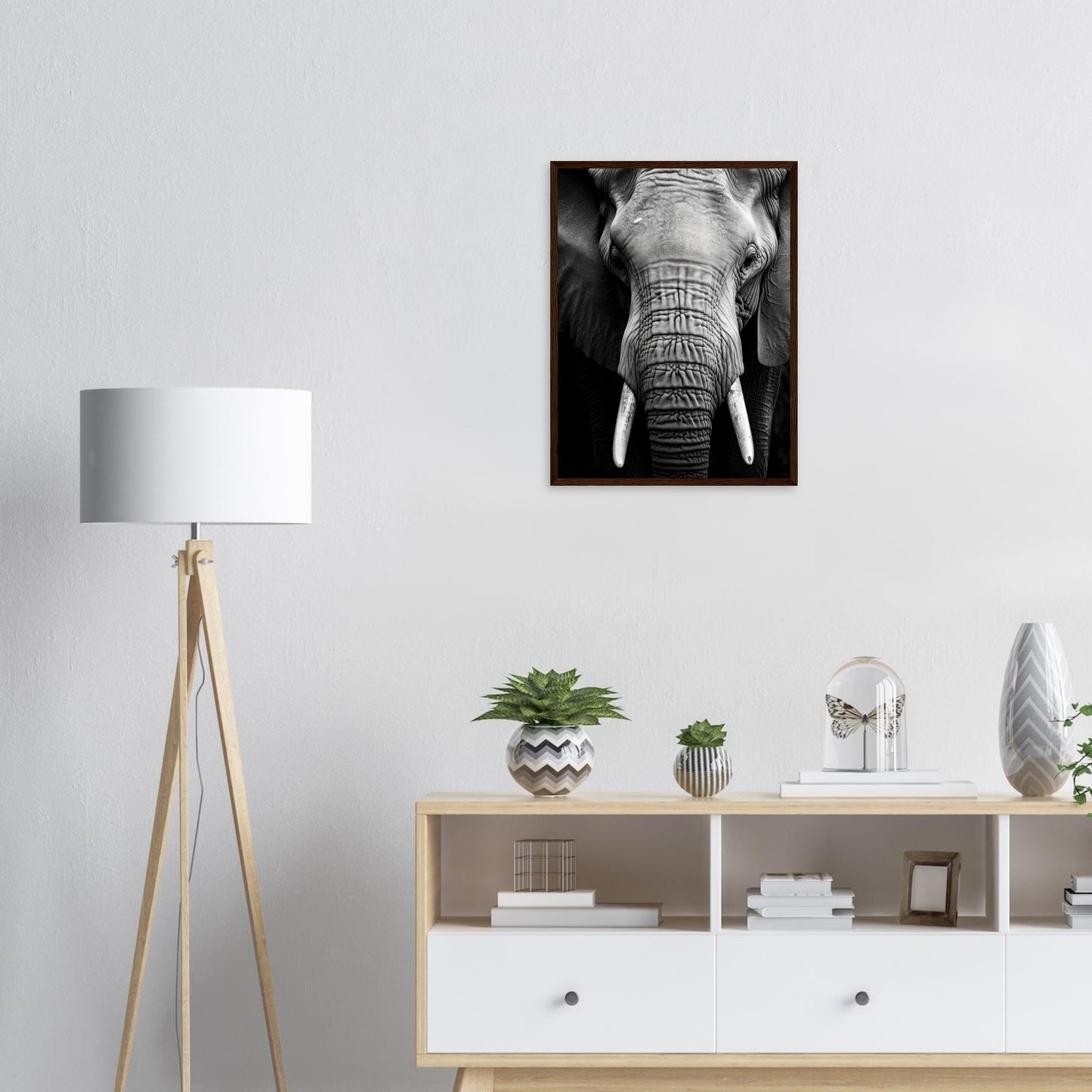 Dickhäuter, Poster mit Holzrahmen - Stiersbeste