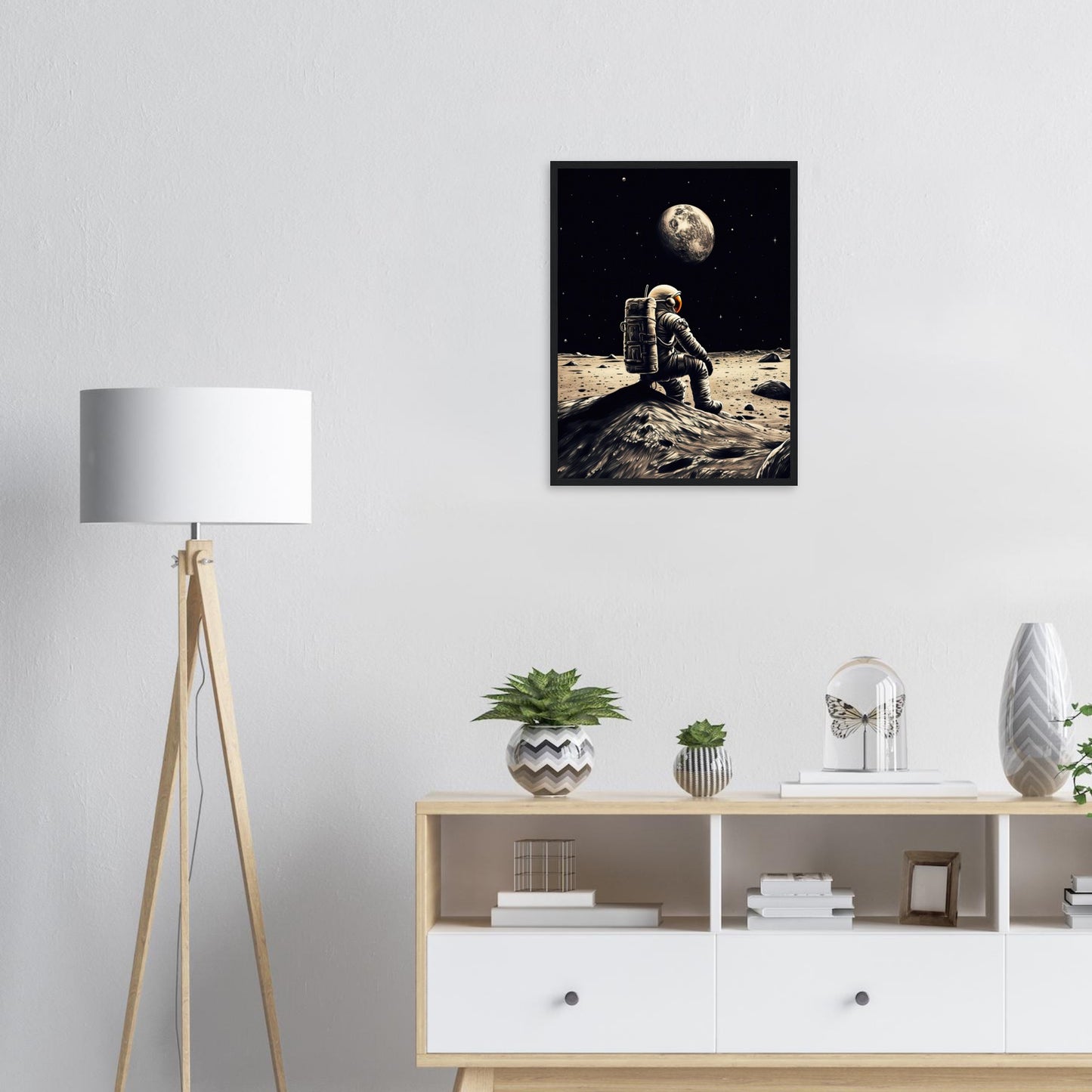 Moon Sit In, Poster mit Holzrahmen - Stiers Beste
