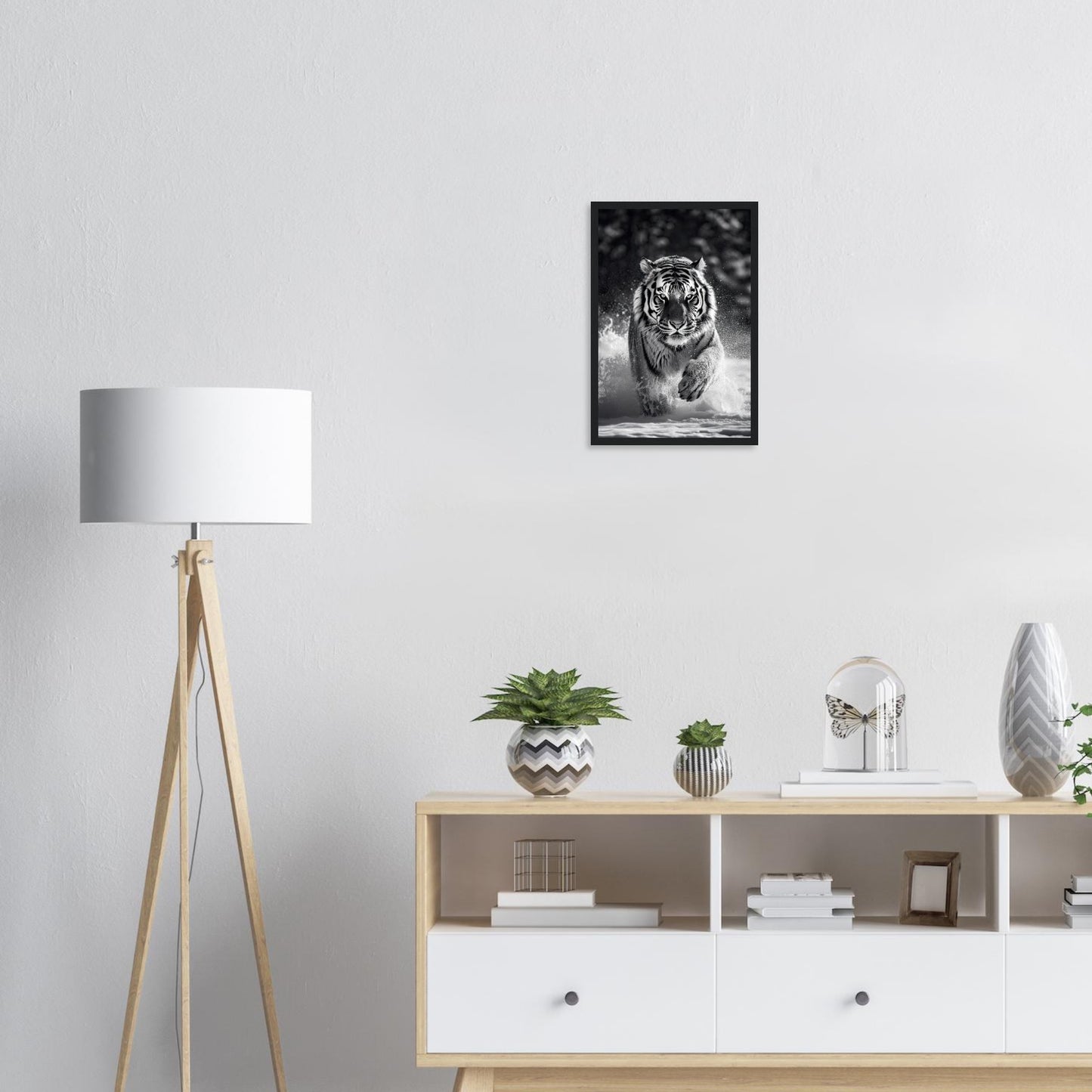 Eisige Wildnis, Poster mit Holzrahmen - Stiersbeste