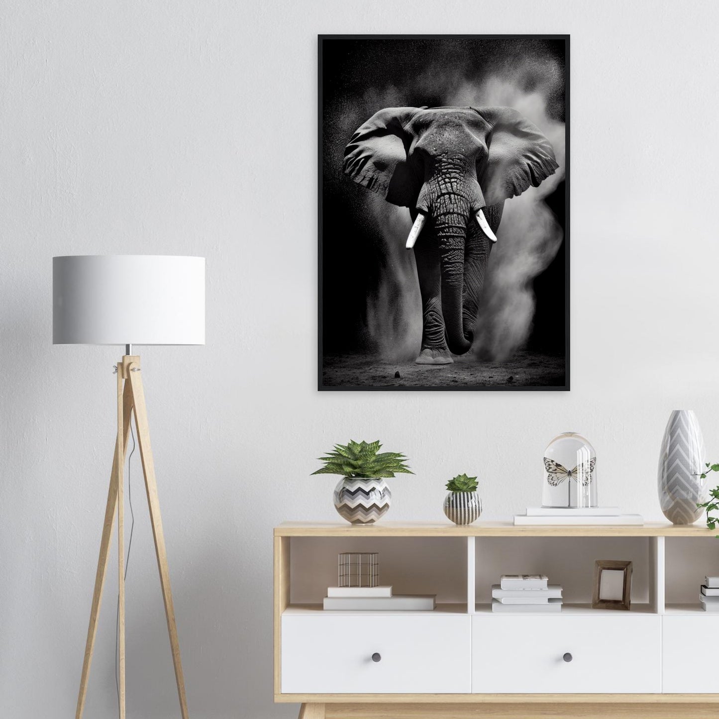 Die Essenz des Elefanten, Poster mit Holzrahmen - Stiersbeste