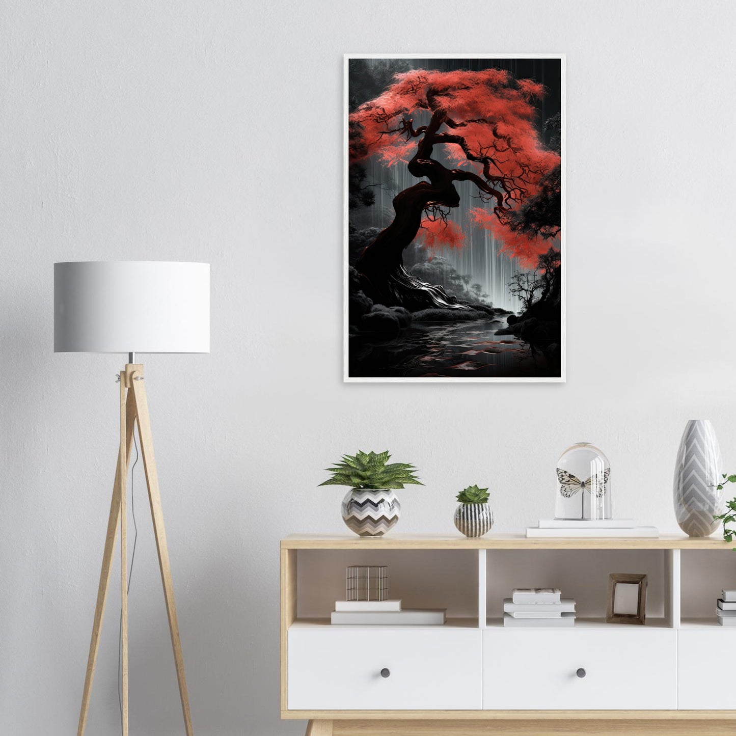 Kirschblütenfeuer, Poster mit Holzrahmen - Stiersbeste