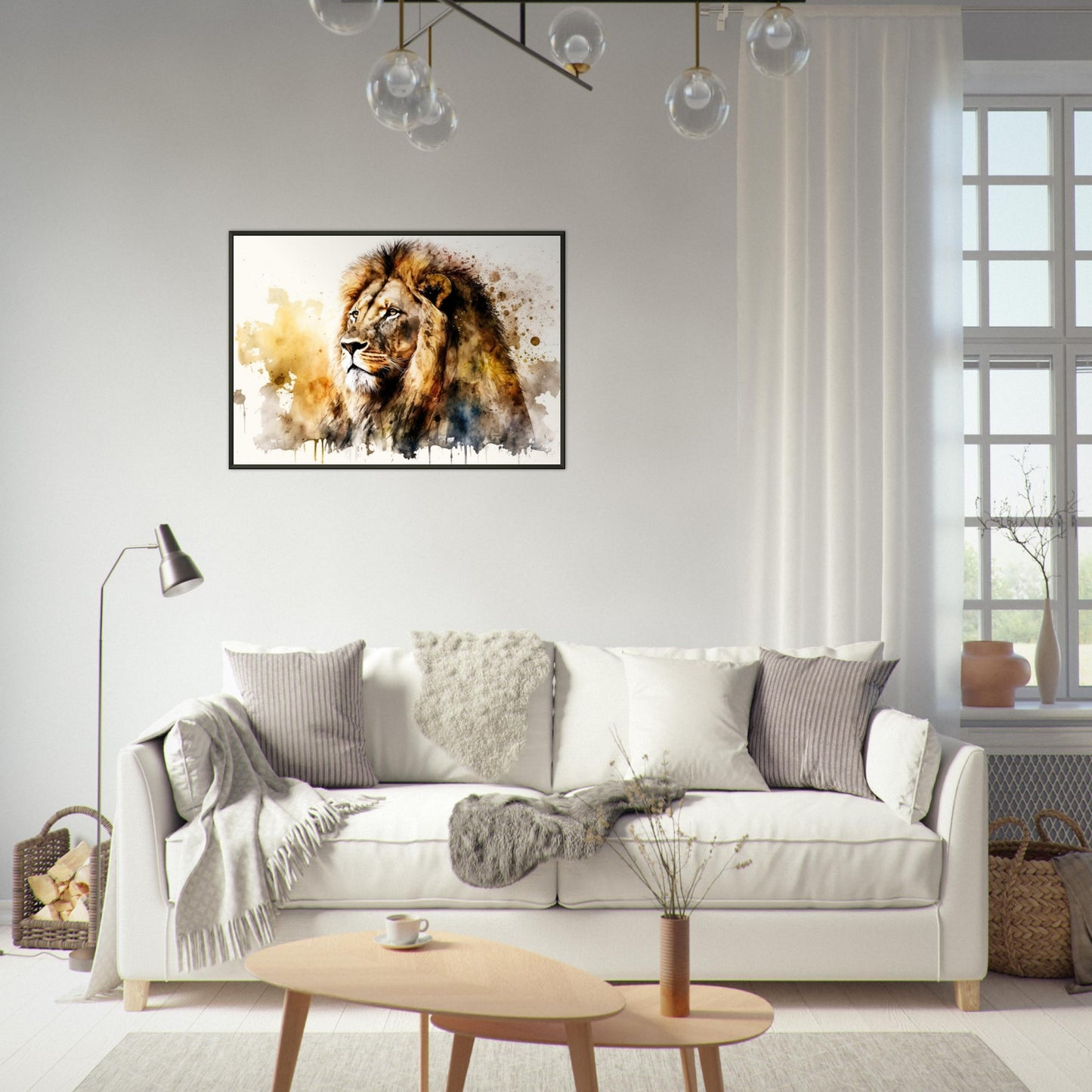 Blick in die Savane, Poster mit Alurahmen - Stiersbeste