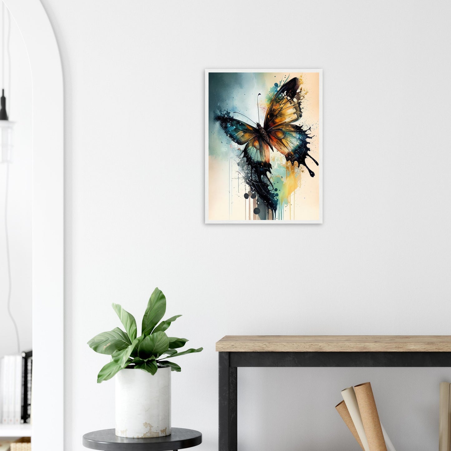 Magical Butterfly, Poster mit Holzrahmen - Stiersbeste