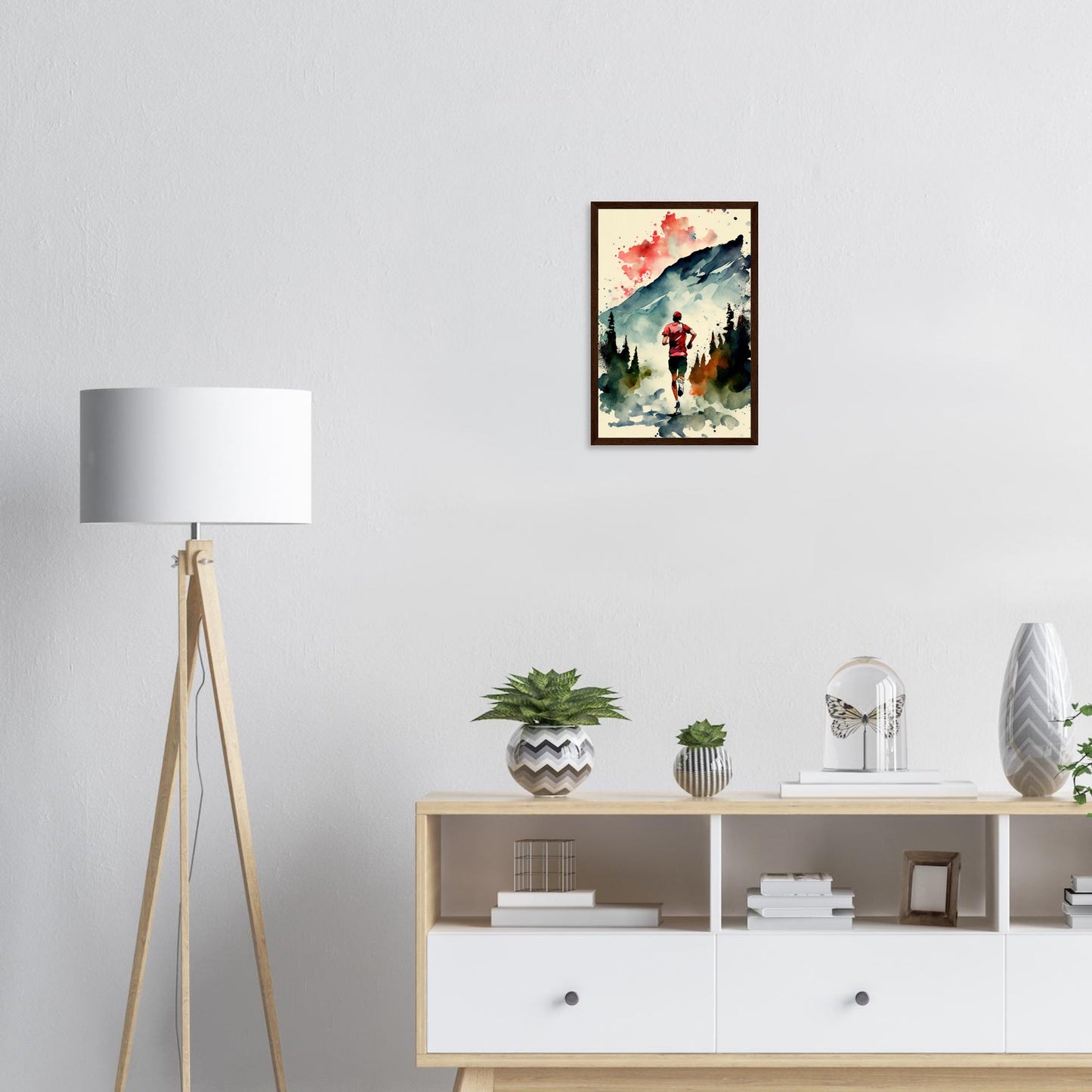 Nature Run, Poster mit Holzrahmen - Stiersbeste