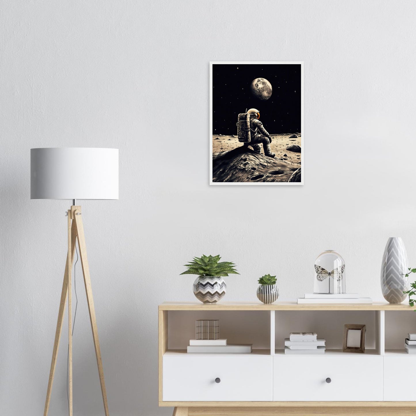 Moon Sit In, Poster mit Holzrahmen - Stiers Beste