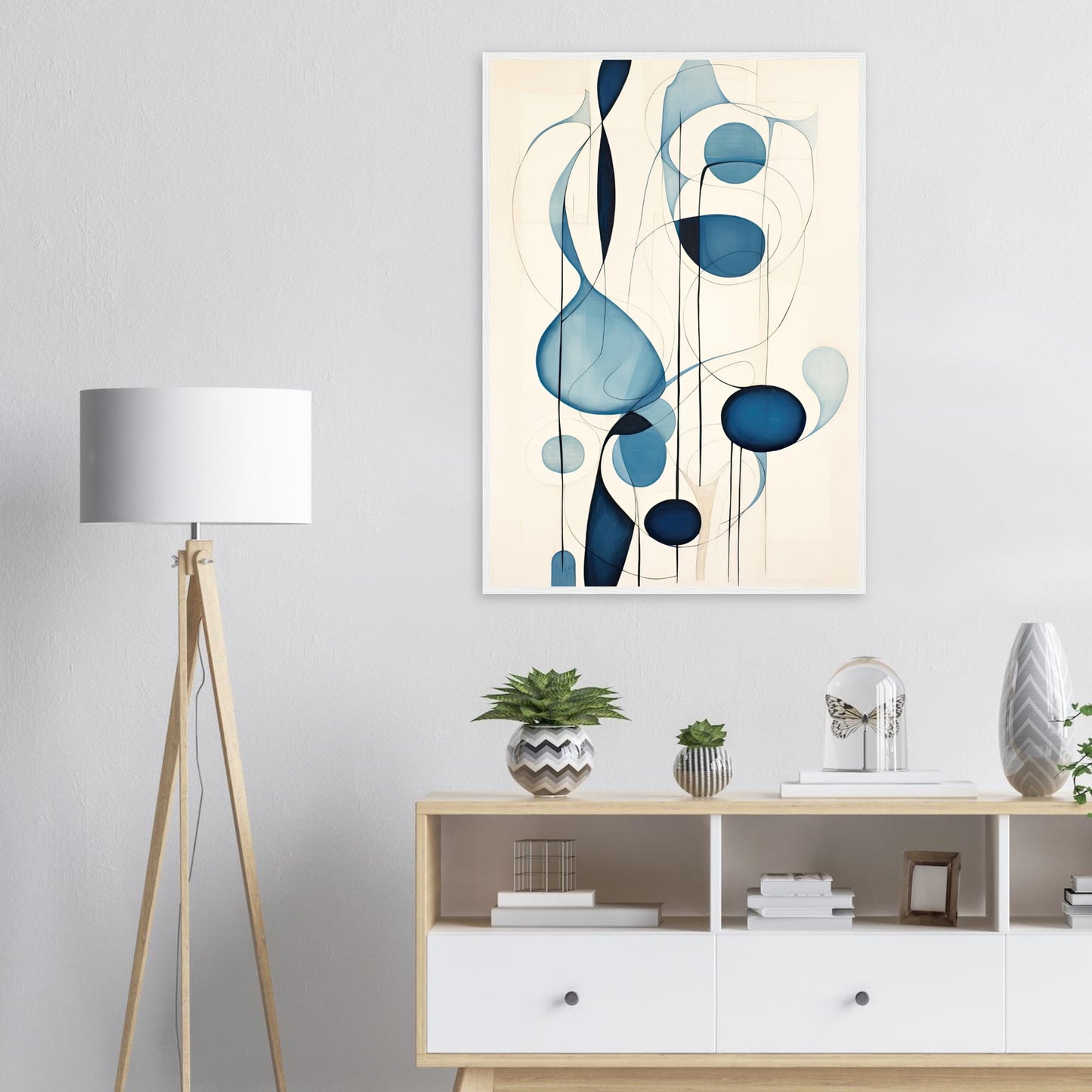 Blue Tear, Poster mit Holzrahmen - Stiers Beste