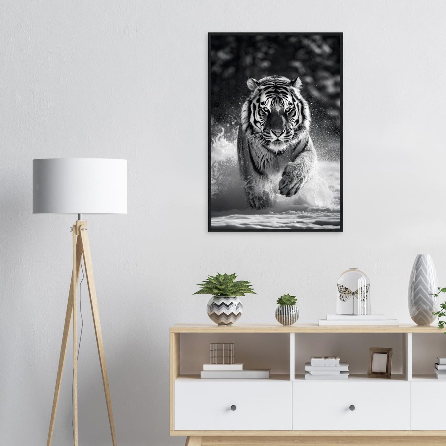 Eisige Wildnis, Poster mit Holzrahmen - Stiersbeste