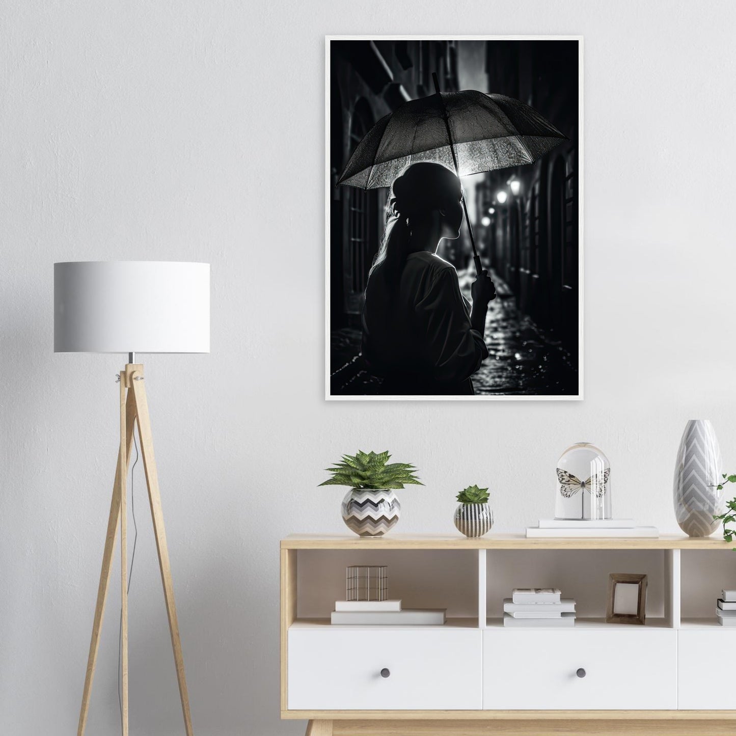 Funkeln der Nacht, Poster mit Holzrahmen - Stiersbeste