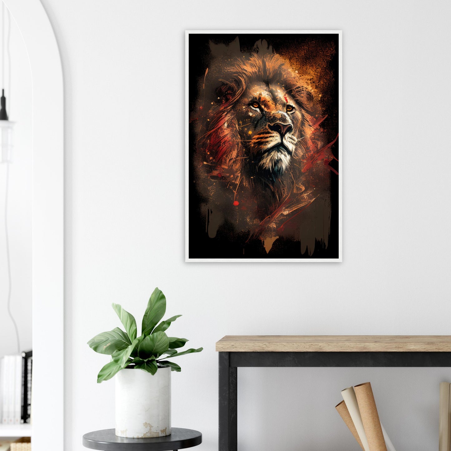Majestätischer Blick, Poster mit Holzrahmen - Stiersbeste