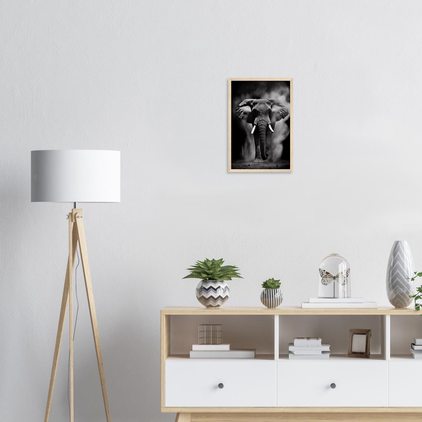 Die Essenz des Elefanten, Poster mit Holzrahmen - Stiersbeste