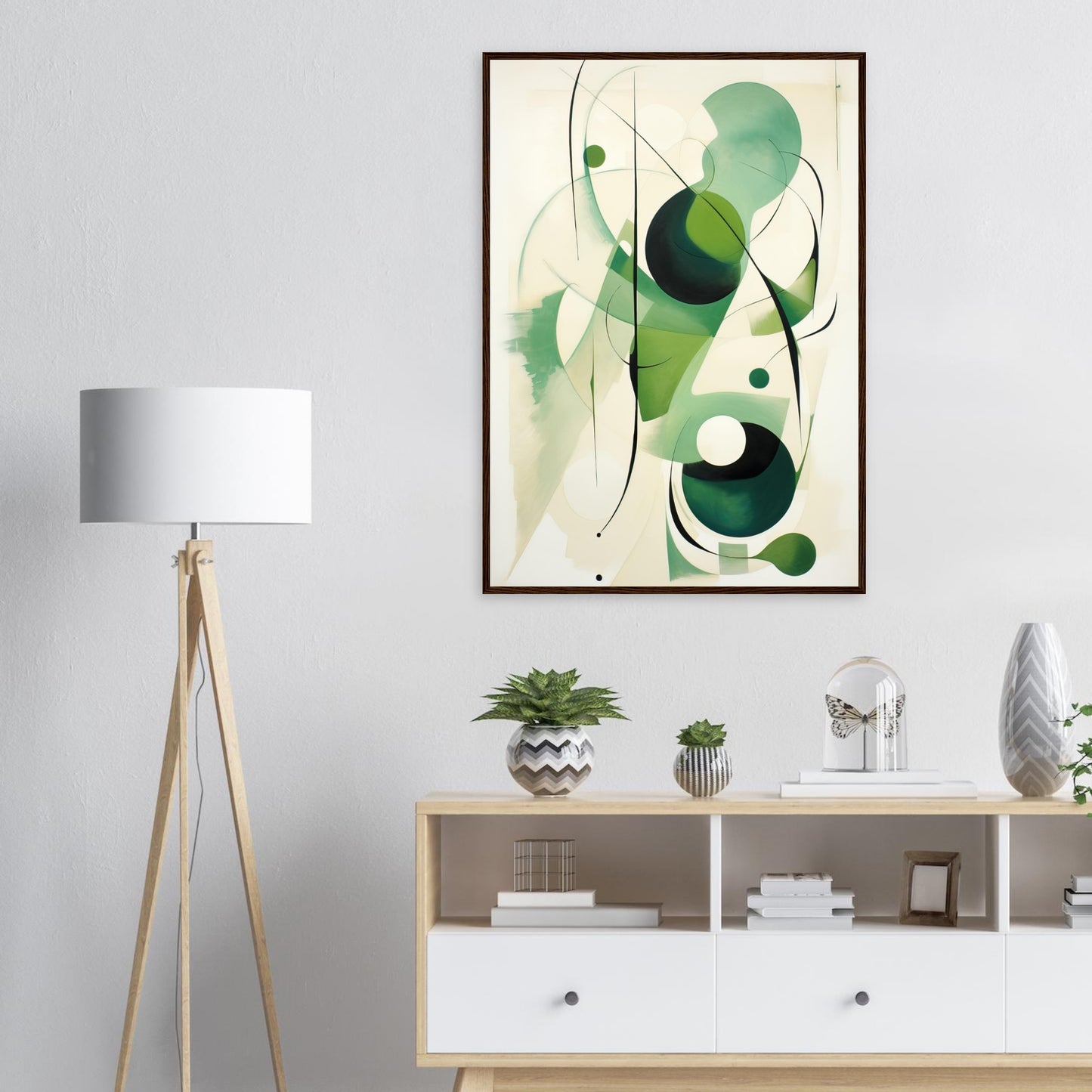 Green Bubble, Poster mit Holzrahmen - Stiers Beste