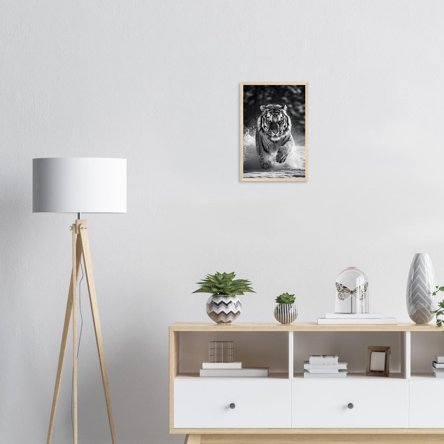 Eisige Wildnis, Poster mit Holzrahmen - Stiersbeste