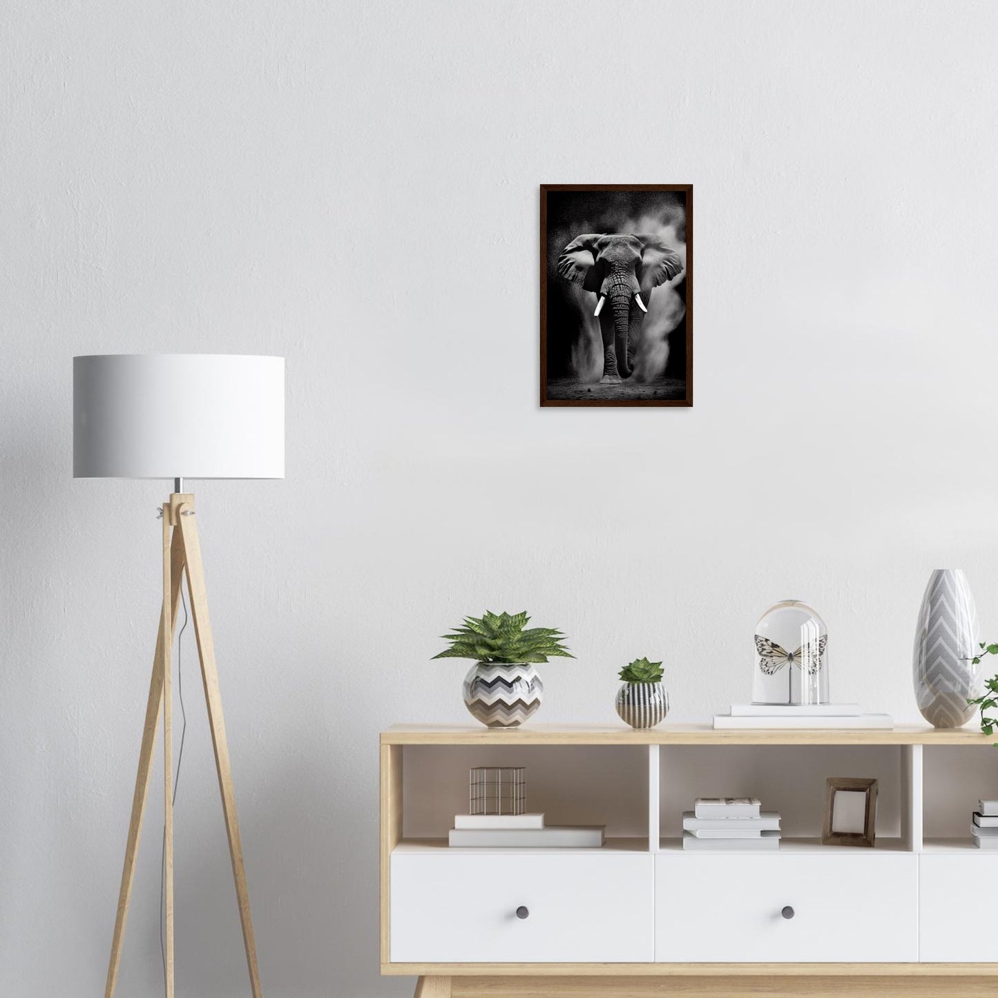 Die Essenz des Elefanten, Poster mit Holzrahmen - Stiersbeste