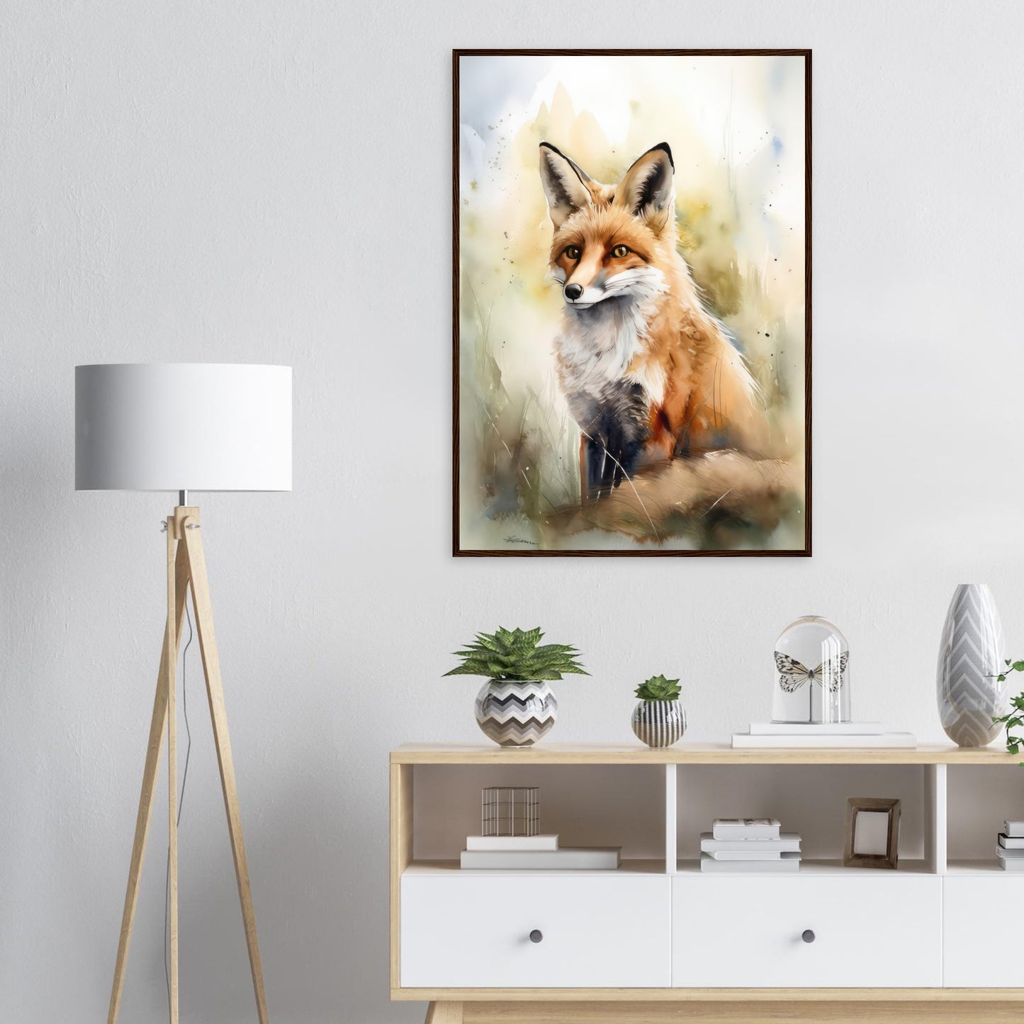 Die Wildnis im Blick, Poster mit Holzrahmen - Stiersbeste