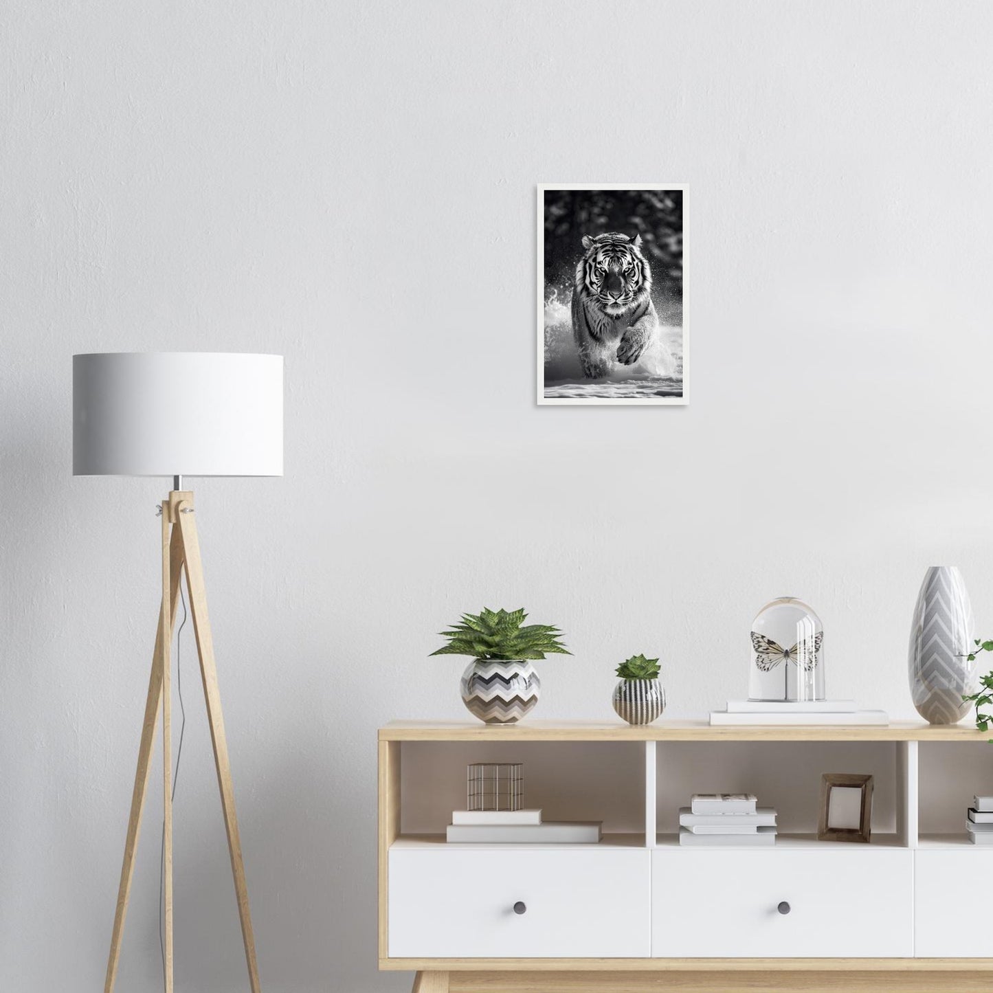 Eisige Wildnis, Poster mit Holzrahmen - Stiersbeste