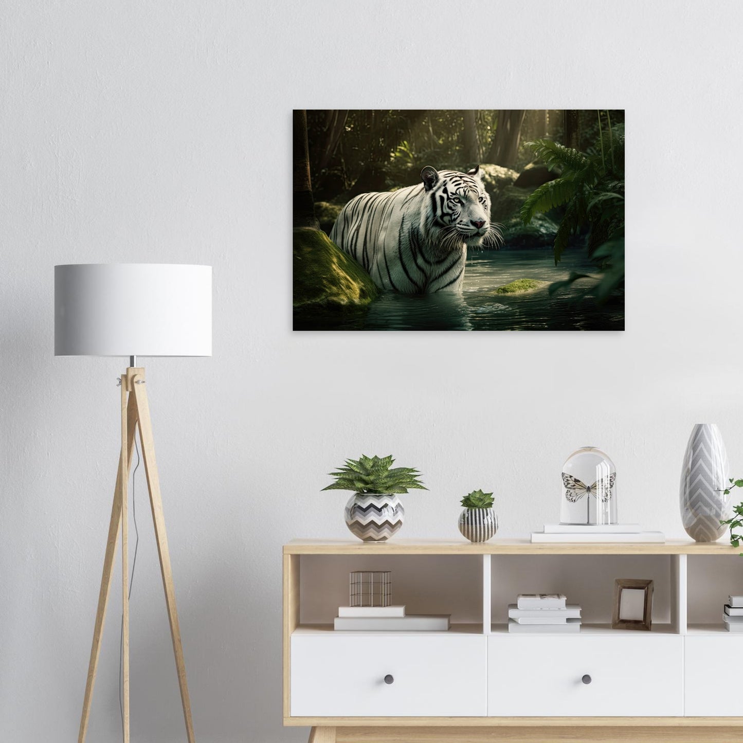 Tiger Bad, Holzdruck - Stiersbeste