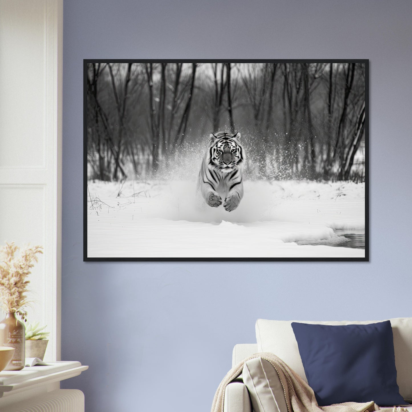 Die Jagd, Poster mit Holzrahmen - Stiersbeste