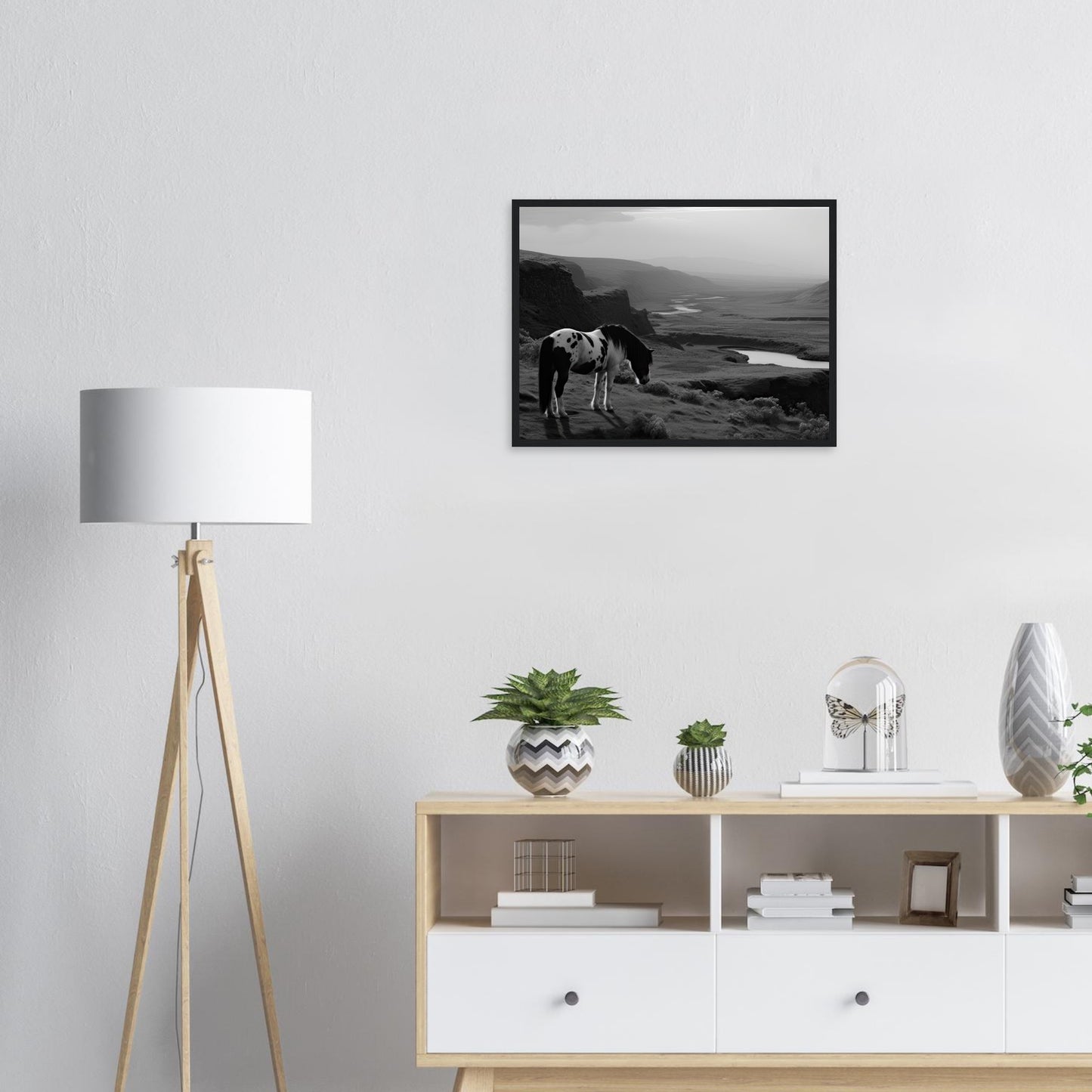 Steppenflüsterer, Poster mit Holzrahmen - Stiersbeste