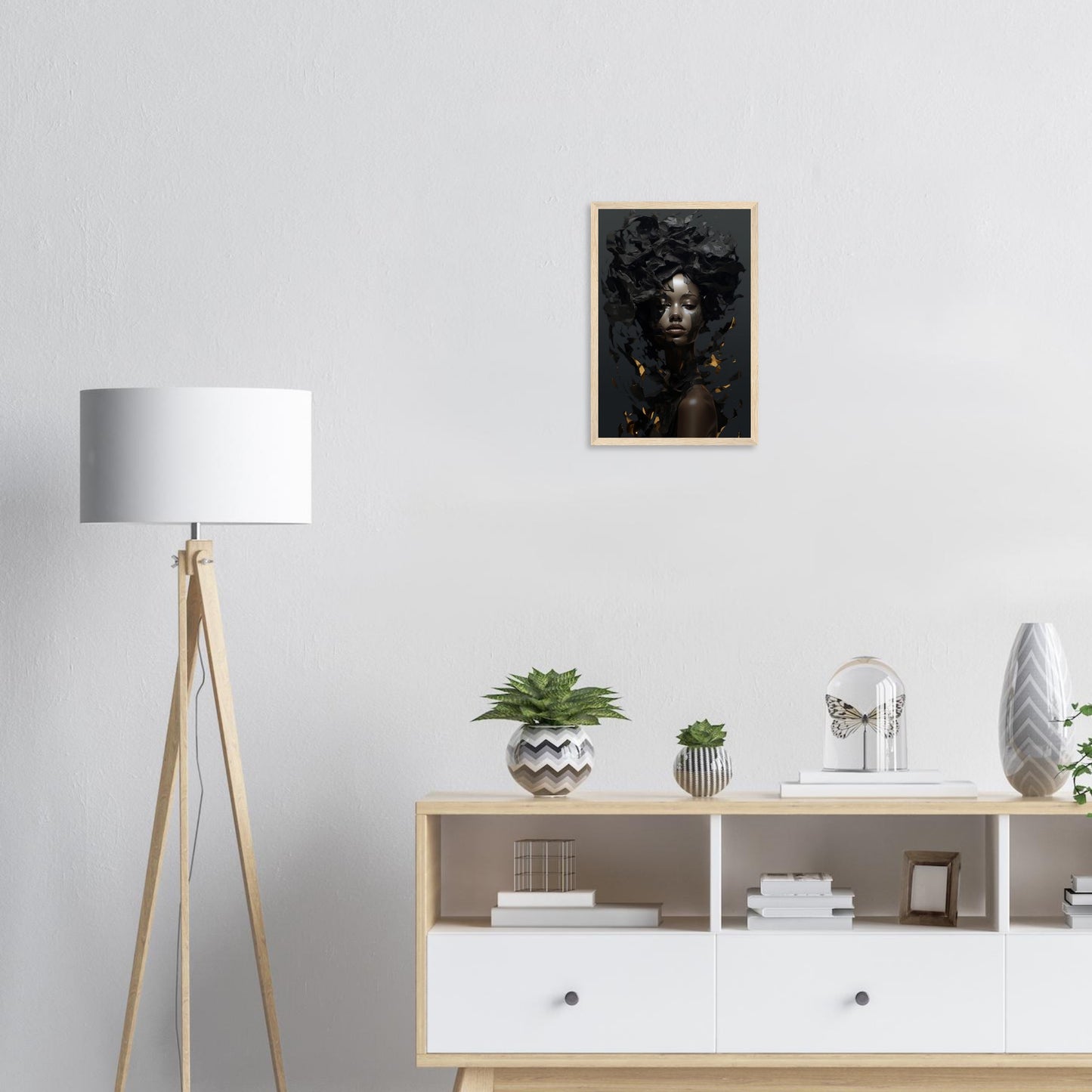 Dark Fragments, Poster mit Holzrahmen - Stiers Beste