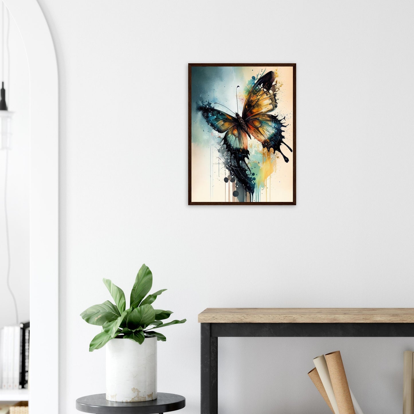 Magical Butterfly, Poster mit Holzrahmen - Stiersbeste